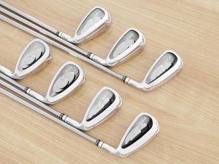 Iron set : ชุดเหล็กกระเทย PRGR Egg PC (รุ่นปี 2019 ตีง่ายและไกลมากๆ โกงสุดๆ) มีเหล็ก 6-Pw,Aw,As (7 ชิ้น) ก้านกราไฟต์ M-40 Flex SR