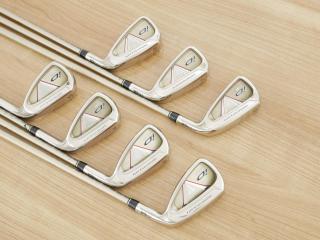 Iron set : PRGR : ชุดเหล็ก PRGR ID Nabla Red (รุ่นท๊อปสุด หน้าเด้ง ไกลมาก) มีเหล็ก 6-Pw,Aw,Sw (7 ชิ้น) ก้านกราไฟต์ M-37 Flex R
