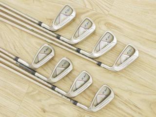 iron_set : ชุดเหล็ก PRGR ID Nabla Red (รุ่นท๊อปสุด หน้าเด้ง ไกลมาก) มีเหล็ก 5-Pw,Aw,Sw (8 ชิ้น) ก้านกราไฟต์ M-37 Flex R