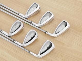 Iron set : PRGR : ชุดเหล็กกระเทย PRGR Egg PC (รุ่นปี 2019 ตีง่ายและไกลมากๆ โกงสุดๆ) มีเหล็ก 7-Pw,As,Sw (6 ชิ้น) ก้านกราไฟต์ M-37 Flex R