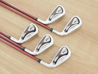 iron_set : ชุดเหล็ก PRGR Red 505 (ใบใหญ่ หน้า Maraging ใส เด้ง) มีเหล็ก 6-Pw (5 ชิ้น) ก้านกราไฟต์ M-40 Flex SR