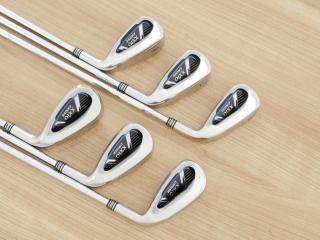 Iron set : XXIO : ชุดเหล็ก XXIO Cross (ออกปี 2019 ตีไกลที่สุดของที่สุดจาก XXIO หน้าเด้งสุดๆ) มีเหล็ก 6-Pw,Aw (6 ชิ้น ตีไกลกว่าปกติ 2 เบอร์) ก้านเหล็ก NS Pro 870 DST Flex R