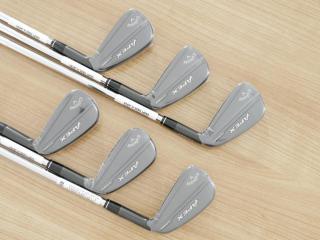 Iron set : Callaway : **ของใหม่ ยังไม่แกะพลาสติก** ชุดเหล็ก Callaway Apex Ti Fusion Black (รุ่นท็อปสุด แพงที่สุด ปี 2025 ของใหม่ 8 หมื่นบาท) มีเหล็ก 5-Pw (6 ชิ้น) ก้านเหล็ก NS Pro 950 NEO Flex S