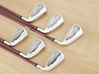 Iron set : ชุดเหล็ก PRGR RS Red (รุ่นปี 2020 หน้าเด้ง ตีไกลมาก) มีเหล็ก 6-Pw,Aw (6 ชิ้น) ก้านกราไฟต์ Fujikura Speeder Evolution Flex R