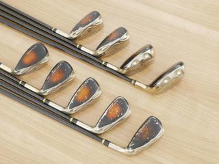 iron_set : ชุดเหล็กกระเทย Katana Izu Max Sniper มีเหล็ก 5-Pw,Aw,As,Sw (9 ชิ้น เบอร์ 5 ตีระยะเท่าเหล็ก 4 ปกติ) ก้านกราไฟต์ Flex R