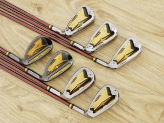 Iron set : Maruman : ชุดเหล็ก Maruman Majesty Prestigio X (รุ่นท๊อปสุด ออกปี 2019 หน้าเด้ง ตีไกลมาก ของใหม่ 1.2 แสนบาท) มีเหล็ก 7-10,Pw,Aw,Sw (7 ชิ้น เทียบเท่า 6-Pw,Aw,Sw) ก้านกราไฟต์ Flex R