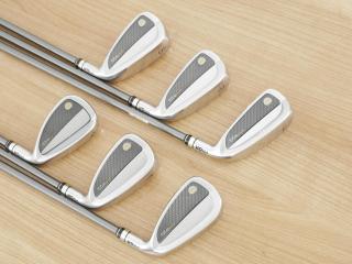 Iron set : PRGR : ชุดเหล็กกระเทย PRGR Super Egg Iron (รุ่นปี 2023 ตัวท๊อปสุด หน้าเด้งเกินกฏ ใช้แข่งไม่ได้ ตีไกลมากๆ) มีเหล็ก 7-Pw,Aw,As (6 ชิ้น)  ก้านกราไฟต์ Flex SR (M-40)