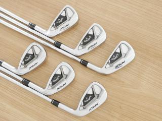 iron_set : ชุดเหล็ก Callaway APEX Forged (รุ่นปี 2022) มีเหล็ก 5-Pw (6 ชิ้น) ก้านเหล็ก NS Pro ZELOS 8 Flex S