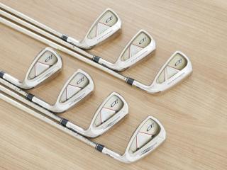 iron_set : ชุดเหล็ก PRGR ID Nabla Red (รุ่นท๊อปสุด หน้าเด้ง ไกลมาก) มีเหล็ก 6-Pw,Aw,Sw (7 ชิ้น) ก้านกราไฟต์ M-37 Flex R