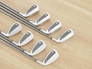 Iron set : PRGR : ชุดเหล็กกระเทย PRGR Super Egg Iron (รุ่นปี 2023 ตัวท๊อปสุด หน้าเด้งเกินกฏ ใช้แข่งไม่ได้ ตีไกลมากๆ) มีเหล็ก 5-Pw,Aw,As (8 ชิ้น) ก้านกราไฟต์ Flex R (M-37)