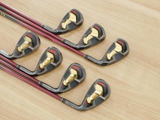 iron_set : ชุดเหล็ก Kasco Royal (รุ่นท๊อปสุด ตีง่าย ไกลมาก หายากมากๆๆ) มีเหล็ก 6-Pw,Aw,Sw (7 ชิ้น) ก้านกราไฟต์ FLex R