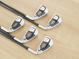 iron_set : ชุดเหล็ก Callaway Rogue ST Max (ออกปี 2022 ตีง่าย ไกลมาก) มีเหล็ก 6-Pw (5 ชิ้น) ก้านกราไฟต์ Mitsubishi TENSEI CR 55 Flex R
