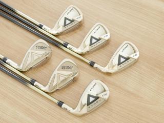 Iron set : PRGR : ชุดเหล็ก PRGR ID Nabla Red Titan (รุ่นท๊อปสุด หน้าเด้ง ไกลมาก) มีเหล็ก 6-Pw,Aw (6 ชิ้น) ก้านกราไฟต์ M-35 Flex R2