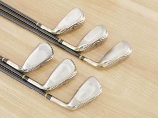 iron_set : **หลังสีลอก** ชุดเหล็กกระเทย Katana Izu Max Sniper มีเหล็ก 7-Pw,Aw,Sw (6 ชิ้น เบอร์ 7 ตีระยะเท่าเหล็ก 6 ปกติ) ก้านกราไฟต์ Flex R