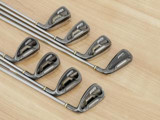 iron_set : ชุดเหล็กกระเทย PRGR Super Egg Iron (ปี 2018 ตัวท๊อปสุด หน้าเด้งเกินกฏ ใช้แข่งไม่ได้ ตีไกลมากๆ) มีเหล็ก 6-Pw,Aw,As,Sw (8 ชิ้น) ก้านกราไฟต์ Flex R (M-37)