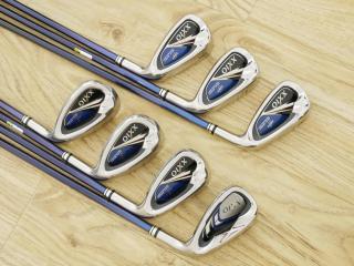 iron_set : **มีตำหนิ** ชุดเหล็ก XXIO 8 (ใบใหญ่ ตีง่าย ไกล) มีเหล็ก 6-Pw,Aw,Sw (7 ชิ้น) ก้านกราไฟต์ MP-800 Flex R
