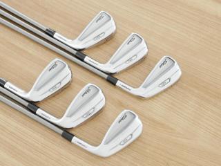 iron_set : ชุดเหล็ก Titleist T100 Forged (รุ่นปี 2022) มีเหล็ก 5-Pw (6 ชิ้น) ก้าน Steelfiber H-Tour 105 Flex S