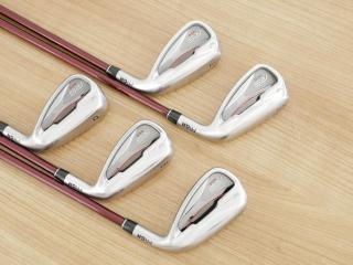 Iron set : PRGR : ชุดเหล็ก PRGR RS Red (รุ่นปี 2020 หน้าเด้ง ตีไกลมาก) มีเหล็ก 6-Pw (5 ชิ้น) ก้านกราไฟต์ Fujikura Speeder Evolution Flex R