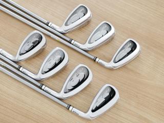 iron_set : ชุดเหล็กกระเทย PRGR Egg PC (รุ่นปี 2019 ตีง่ายและไกลมากๆ โกงสุดๆ) มีเหล็ก 7-Pw,Aw,As,Sw (7 ชิ้น) ก้านกราไฟต์ M-40 Flex SR