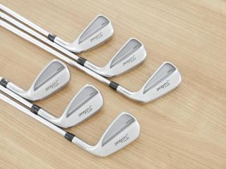 iron_set : ชุดเหล็ก Titleist T150 Forged (รุ่นล่าสุด ออกปี 2025 นุ่ม แน่น คม) มีเหล็ก 5-Pw (6 ชิ้น) ก้านเหล็ก True Temper AMT Silver Flex S