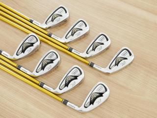 Iron set : Kasco : ชุดเหล็ก Kasco Power Tornado DF-III (หน้า Maraging ใบใหญ่ ตีง่าย ไกล) มีเหล็ก 5-Pw,Aw,Sw (8 ชิ้น) ก้านกราไฟต์ Flex S