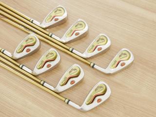 Iron set : Kasco : ชุดเหล็ก Kasco Indeed EX (Maraging Face) มีเหล็ก 5-Pw,Aw,Sw (8 ชิ้น) ก้านกราไฟต์ Flex R