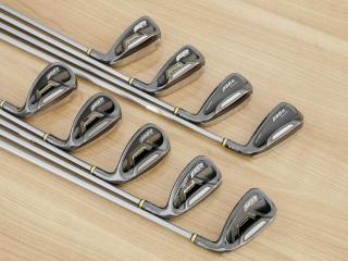 iron_set : ชุดเหล็กกระเทย PRGR Super Egg Iron (ปี 2018 ตัวท๊อปสุด หน้าเด้งเกินกฏ ใช้แข่งไม่ได้ ตีไกมลมากๆ) มีเหล็ก 5-Pw,Aw,As,Sw (9 ชิ้น) ก้านกราไฟต์ Flex R (M-37)