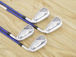 Iron set : Yamaha : **ของใหม่ ยังไม่แกะพลาสติก** ชุดเหล็ก Yamaha Inpres DriveStar (รุ่นล่าสุด ปี 2023 ตีไกลที่สุด ไกลกว่าเหล็กทั่วไป 2 เบอร์ หน้าเด้งมากๆ) มีเหล็ก 7-Pw (4 ชิ้น) ก้านกราไฟต์ Fujikura Speeder NX M423i Flex R
