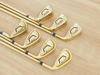 iron_set : ชุดเหล็ก Katana Voltio IV G Series I Gold (ออกปี 2016) มีเหล็ก 6-Pw,Aw,Sw (ครบเซ็ต 7 ชิ้น เหล็กยาวเป็นกระเทย) ก้านกราไฟต์ Tour AD 400 Flex R