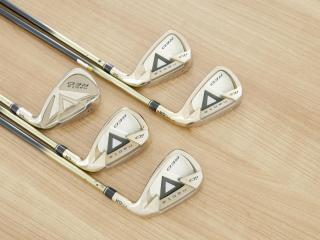 Iron set : PRGR : ชุดเหล็ก PRGR ID Nabla Red Titan (รุ่นท๊อปสุด หน้าเด้ง ไกลมาก) มีเหล็ก 6-Pw (5 ชิ้น) ก้านกราไฟต์ M-37 Flex R