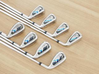 Iron set : XXIO : ชุดเหล็ก XXIO Cross 2 (ออกปี 2021 ตีไกลที่สุดของที่สุดจาก XXIO หน้าเด้งสุดๆ) มีเหล็ก 6-Pw,Aw,Dw,Sw (8 ชิ้น ตีไกลกว่าปกติ 2 เบอร์) ก้านเหล็ก NS Pro 860 DST Flex R