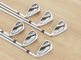 Iron set : Callaway : ชุดเหล็ก Callaway Mavrik (ปี 2020 ตีง่าย ไกลมากๆ) มีเหล็ก 6-Pw,Aw (6 ชิ้น) ก้านกราไฟต์ Mitsubishi Diamana 50 Flex R