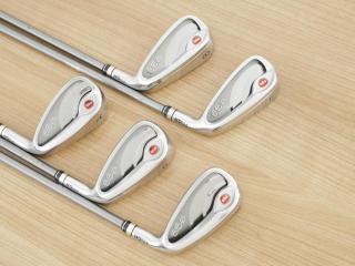 Iron set : PRGR : ชุดเหล็กกระเทย PRGR NEW Egg (ปี 2020 ตีง่ายและไกลมากๆ เด้งสุดๆ COR 0.82) มีเหล็ก 7-Pw,Aw (5 ชิ้น) ก้านกราไฟต์ M-37 Flex R