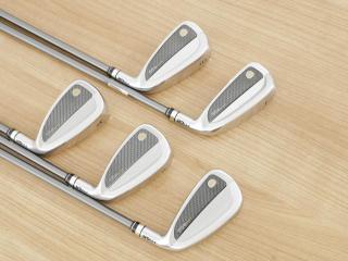 Iron set : PRGR : ชุดเหล็กกระเทย PRGR Super Egg Iron (รุ่นปี 2023 ตัวท๊อปสุด หน้าเด้งเกินกฏ ใช้แข่งไม่ได้ ตีไกลมากๆ) มีเหล็ก 7-Pw,Aw (5 ชิ้น) ก้านกราไฟต์ Flex R (M-37)