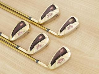 iron_set : **มีตำหนิ** ชุดเหล็ก Tsuruya AXEL Gold Premium II (รุ่นปี 2017 ของใหม่ 6 หมื่นกว่าบาท หน้าเด้งสุดๆ ไกลสุดๆๆ) มีเหล็ก 7-Pw,Aw (5 ชิ้น) ก้านกราไฟต์ Flex S