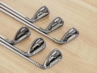 Iron set : PRGR : ชุดเหล็กกระเทย PRGR Super Egg Iron (ปี 2018 ตัวท๊อปสุด หน้าเด้งเกินกฏ ใช้แข่งไม่ได้ ตีไกมลมากๆ) มีเหล็ก 7-Pw,Aw,Sw (6 ชิ้น) ก้านกราไฟต์ Flex R2 (M-35)