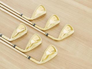 Iron set : Katana : ชุดเหล็ก Katana Voltio Model J Gold (ปี 2018 หน้าเด้ง ตีง่าย ไกล) มีเหล็ก 5-Pw (6 ชิ้น) ก้านกราไฟต์ Fujikura Speeder 550 Flex SR