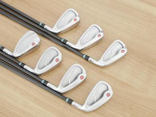 Iron set : PRGR : ชุดเหล็กกระเทย PRGR NEW Egg Forged (รุ่นปี 2020 ตีง่ายและไกลมากๆ เด้งสุดๆ COR 0.82) มีเหล็ก 6-Pw,Aw,As (7 ชิ้น) ก้านกราไฟต์ UST Mamiya ATTAS FF 85 Flex S