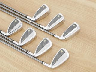 Iron set : PRGR : ชุดเหล็กกระเทย PRGR Super Egg Iron (รุ่นปี 2023 ตัวท๊อปสุด หน้าเด้งเกินกฏ ใช้แข่งไม่ได้ ตีไกลมากๆ) มีเหล็ก 6-Pw,Aw,As (7 ชิ้น) ก้านกราไฟต์ Flex S (M-43)