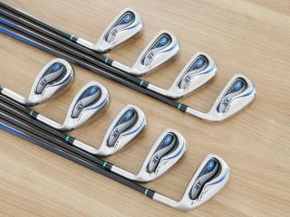Iron set : Kasco : ชุดเหล็ก Kasco D-Max AR (ใบใหญ่หน้าเด้ง ไกล) มีเหล็ก 4-Pw,Aw,Sw (9 ชิ้น) ก้านกราไฟต์ Flex R