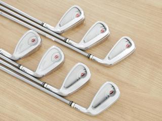 Iron set : PRGR : **มีตำหนิ** ชุดเหล็ก PRGR Egg PF Forged (รุ่นปี 2019 ตีง่ายและไกลมากๆ โกงสุดๆ) มีเหล็ก 7-Pw,Aw,As,Sw (7 ชิ้น) ก้านกราไฟต์ M-37 Flex R
