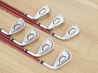 iron_set : ชุดเหล็ก Katana Voltio IV G Series I Silver (ปี 2017) มีเหล็ก 6-Pw,Aw,Sw (7 ชิ้น เหล็กยาวเป็นกระเทย) ก้านกราไฟต์ Fujikura Speeder 360 Flex R