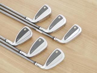 Iron set : PRGR : ชุดเหล็กกระเทย PRGR Super Egg Iron (รุ่นปี 2023 ตัวท๊อปสุด หน้าเด้งเกินกฏ ใช้แข่งไม่ได้ ตีไกลมากๆ) มีเหล็ก 7-Pw,Aw,As (6 ชิ้น) ก้านกราไฟต์ Flex R (M-37)