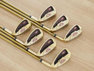 iron_set : ชุดเหล็ก Tsuruya AXEL Gold Premium II (รุ่นปี 2017 ของใหม่ 6 หมื่นกว่าบาท หน้าเด้งสุดๆ ไกลสุดๆๆ) มีเหล็ก 7-Pw,Aw,As,Sw (7 ชิ้น ครบเซ็ต) ก้านกราไฟต์ Flex S