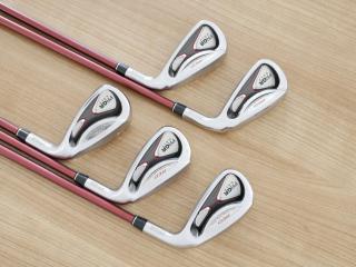iron_set : ชุดเหล็ก PRGR Red 505 (ใบใหญ่ หน้า Maraging ใส เด้ง) มีเหล็ก 6-Pw (5 ชิ้น) ก้านกราไฟต์ M-40 Flex SR