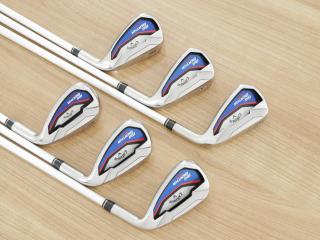 Iron set : Callaway : ชุดเหล็ก Callaway Big Bertha Beta (ใบใหญ่ ตีง่ายมาก) มีเหล็ก 6-Pw,Aw (6 ชิ้น) ก้านกราไฟต์ Fujikura Air Speeder Flex SR