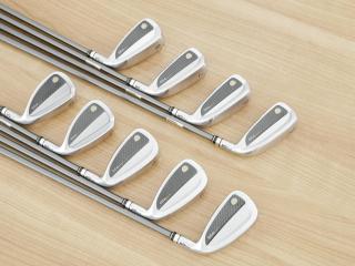 Iron set : PRGR : ชุดเหล็กกระเทย PRGR Super Egg Iron (รุ่นปี 2023 ตัวท๊อปสุด หน้าเด้งเกินกฏ ใช้แข่งไม่ได้ ตีไกลมากๆ) มีเหล็ก 5-Pw,Aw,As,Sw (9 ชิ้น เต็มเซ็ต) ก้านกราไฟต์ Flex R (M-37)