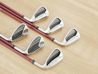 Iron set : ชุดเหล็ก PRGR Red Titan Face (รุ่นปี 2018 หน้าเด้ง ตีไกลมาก) มีเหล็ก 7-Pw,Aw,Sw (6 ชิ้น) ก้านกราไฟต์ M-37 Flex R