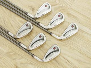 Iron set : PRGR : ชุดเหล็ก PRGR Premium Red TR-X 505 (รุ่นท็อป หน้าเด้ง ตีง่ายไกลมาก) มีเหล็ก 7-Pw,Aw,Sw (6 ชิ้น) ก้านกราไฟต์  M-37 Flex R