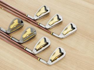 Iron set : Maruman : ชุดเหล็ก Maruman Majesty Prestigio X (รุ่นท๊อปสุด ปี 2020 หน้าเด้ง ตีไกลมาก ของใหม่ 1.2 แสนบาท) มีเหล็ก 7-10,Pw,Aw,Sw (7 ชิ้น เทียบเท่า 6-Pw,Aw,Sw) ก้านกราไฟต์ Flex R